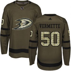 Pánské NHL Anaheim Ducks dresy Antoine Vermette 50 Zelená Salute to Service