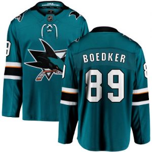 Pánské NHL San Jose Sharks dresy 89 Mikkel Boedker Breakaway Teal Zelená Fanatics Branded Domácí