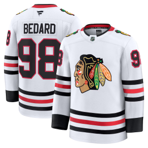 Pánské NHL Chicago Blackhawks Connor Bedard #98 Dresy Fanatics Venkovní Premium Bílý