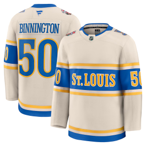 Pánské NHL St. Louis Blues Jordan Binnington #50 Dresy Fanatics 2025 NHL Winter Classic Premium Player