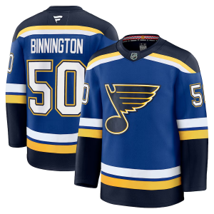 Pánské NHL St. Louis Blues Jordan Binnington #50 Dresy Fanatics Domácí Premium Modrý
