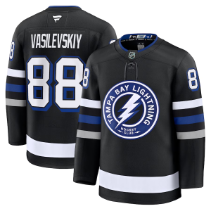 Pánské NHL Tampa Bay Lightning Andrei Vasilevskiy #88 Dresy Fanatics Alternate Premium Černý